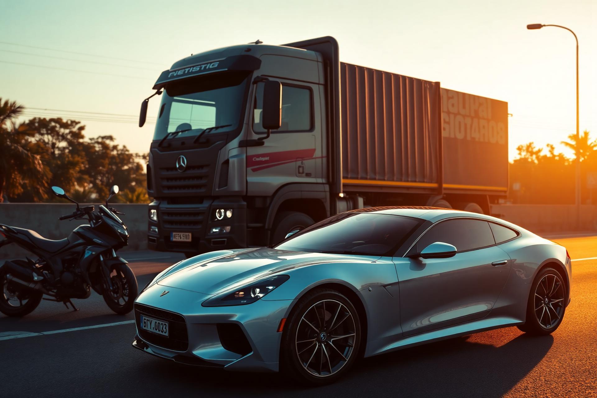 Cars, bikes and trucks insured by 247 Insurance Agency